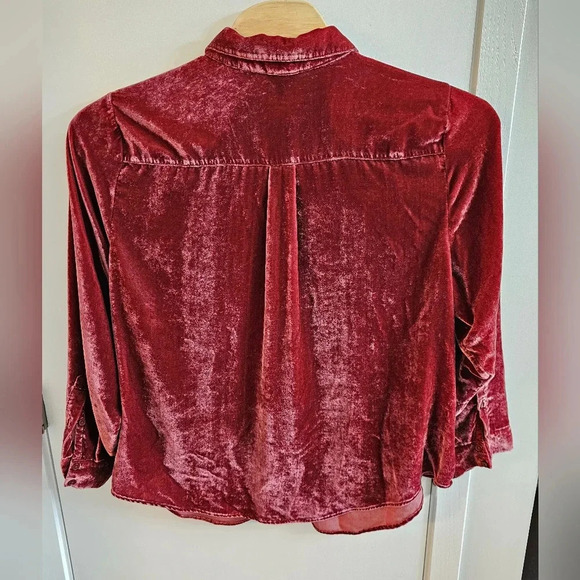 Torrid Madison Velvet Button Up Long Sleeve Shirt 3X - Picture 6 of 6